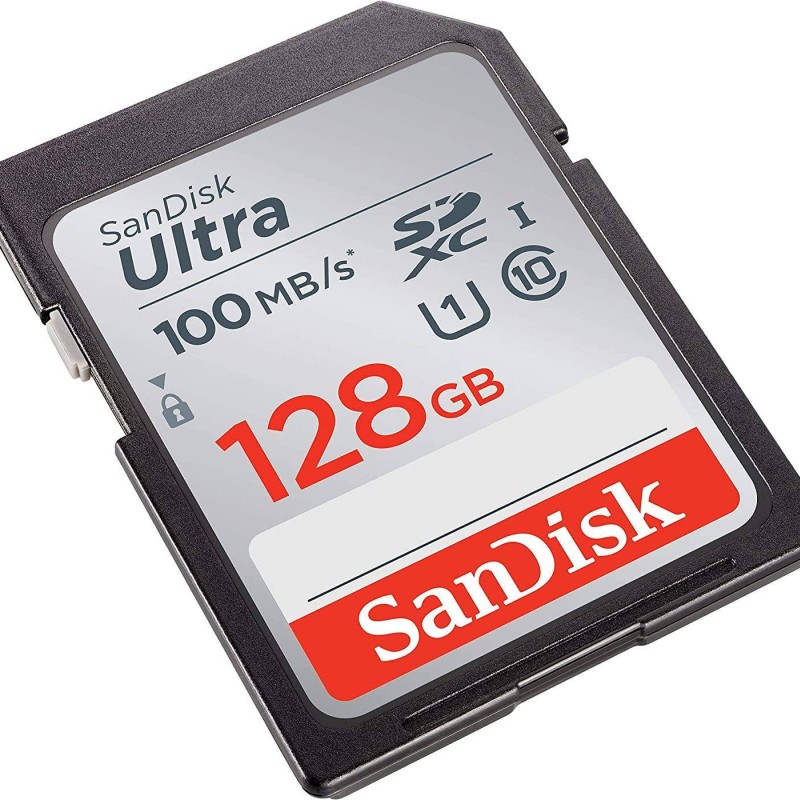 SanDisk 128GB Ultra SDXC UHS-I Memory Card - 100MB/s, C10, U1, Full HD, SD Card - SDSDUNR-128G-GN6IN